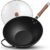 Nonstick Wok, 13-Inch Carbon Steel Wok Pan with Glass Cover, Woks & Stir-Fry Pans for Induction, Electric, Gas, Halogen, All Stoves