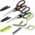 Kitchen Scissors, Multi-Purpose Heavy Duty Meat & Poultry Shears, Multi-Edge Scissors, Stainless Steel Blades, Dishwasher Safe, Black/Red/Green, Set of 3