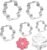 5Pcs Flower Cookie Cutter Set Stainless Steel Sandwiches Cutters Biscuit Molds Small to Large Size of 1.3 Inch 1.8 Inch 2.5 Inch 3.1 Inch 3.7 Inch