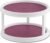 Copco Non-Skid 2 Tier Pantry Cabinet Lazy Susan Turntable, 12-Inch, White/Purple