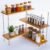VINIUSIKI Adjustable 4 Tier L-Shaped Countertop Shelf Organizer, DIY Kitchen Corner Spice Rack for Countertop, Wood Coffee Counter Shelf Organizer for Home Office – 15.7″x15.7″x16.14″ (LxWxH), Wood