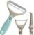 Bahoki Essentials 3 Piece Peeler Set – Stainless Steel Trio Vegetable and Fruit Peeler – Interchangeable Multifunctional Cutter Slicer – Julienne Cut, Shredder, Peelers – Home Kitchen Gadgets