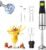 Consciot 4 in 1 Immersion Hand Blender Max 1100W, Corded Stick Emulsifier with Entire Stainless Steel Blender Shaft, Trigger Speed Control, For Blending, Beating, Frothing, Mixing & More, Non-BPA