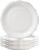 SOUJOY Set of 6 Porcelain Dinner Plate, 10.5” White Dinner Dish, Embossed Printing Dinnerware Plate for Dinner, Restaurant, Family Party and Kitchen, Microwave, Dishwasher Safe