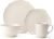 Pfaltzgraff Chateau Cream 16-Piece Stoneware Dinnerware Set, Service for 4, Off White