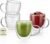 Set of 4 Double Walled Glass Coffee Mugs with Handles, 8.5oz Clear Coffee Mugs for Hot/Cold Beverages, Insulated Borosilicate Glass Cups for Cappuccino, Espresso, Latte, Tea, Milk, Microwave Safe