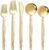 NOCCUR 40-Piece Gold Silverware Set for 8 – Stainless Steel Gold Flatware Set Include Knives, Spoons and Forks for Home/Party/Thanksgiving