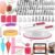 RFAQK 200PCs Cake Decorating Kit with Cake Turntable & Leveler, Baking Supplies Gift Includes 110+1 Piping Bags,55 Icing Tips,2 Frosting Spatulas, Adjustable Scraper, Video Tutorial, Booklet & more