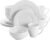 Elama Cara 16 Piece Round Porcelain Dinnerware Set in White