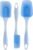 Wilton Easy Flex Silicone Spatula Set – Your Versatile Tools for Mixing, Folding, Scraping, Cooking, Frosting and Serving, Blue, 3-Piece