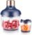 Bear Food Processor, Electric Food Chopper with 2 Glass Bowls (8 Cup+2.5 Cup), 400W Power Grinder with 2 Sets Stainless Steel Blades, 2 Speed for Meat, Vegetables, and Baby Food