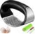 Garlic Press Rocker, Stainless Steel Garlic Mincer Crusher Professional Kitchen Gadgets Garlic Chopper with Ergonomic Handle, Silicone Garlic Peeler