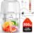 Electric Garlic Chopper, 300ML Portable Cordless Mini Food Processor, Rechargeable Vegetable Chopper Blender for Nuts Chili Onion Minced Meat and Spices BPA-Free(White)