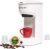 Mixpresso 2-in-1 Single Serve Coffee Maker – K-Cup & Ground Coffee Compatible – Fast 2-3 Min Brewing – Compact 14oz White Coffee Machine for Home Office