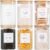 6 Pack Square Kitchen Storage Jars with Airtight Bamboo Lids and 132 Pantry Labels – 35oz Glass Canisters With Wood Lids – Food Storage Containers for Coffee, Cookie, Tea, Spice