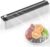 Magnetic Plastic Wrap Dispenser with Cutter – Practical Refillable Aluminum Tin Foil and Plastic Wrap Organizer for Drawer, Including an Extra Roll of 12″X 164′ Food Cling Film – Black