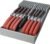 Drawer Knife Organizer, Kitchen Plastic Drawer Knife Block Holder Storage Sets for 16 Knives and 1 Sharpening Steel Extra Large Steak Chefs Knives Holder