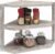 MyGift 3 Tier Counter Corner Shelf for Kitchen, Countertop Spice Rack, Dish Plate & Bread & Fruit Storage Organizer Condiment Shelf, Rustic Brown Washed Solid Wood