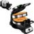 Waffle Maker, 1400W Belgian Waffle Maker, Double Waffle Iron 180° Flip, Rotating Nonstick Plates, Adjustable Browning Control, Locking Buckle & Cool Touch Handle, Removable Drip Tray, Stainless Steel