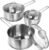 MICHELANGELO Stainless Steel Saucepan with Lid & Pour Spout 1QT & 2QT & 3QT, Tri-Ply Bottom Sauce Pan Set, Sauce Pot Set – 6 Pcs