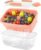 68oz Berry Keeper Fruit Storage Container for Fridge, Fresh Food Produce Saver Containers with Removable Drain Colander, Vegetable Lettuce Keeper Bowl, Refrigerator Organizer, PRESS TO OPEN CLOSE LID