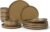 E-far Stoneware Dinnerware Sets for 4, 12 Pieces Reactive Glaze Plates and Bowls Sets, Elegant Dishes with Rustic Terracotta Base, Dishwasher & Microwave Safe, Scratch Resistant, Deep Camel
