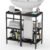 CADUKE Under Pedestal Sink Shelf, 2 Pack Under Sink Organizers and Storage, 3-Tier Pedestal Under Sink Storage Bathroom Vanity, Corner Shelf Stand for Bathroom, Kitchen, Living Room, Black
