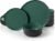 Dinnerware Set, 12 Piece Service for 4, Vase and Vessel, Ceramic 10.5” Dinner Plates, 8.2” Salad Plates and 20 oz Bowls, Stoneware, Somerset Collection (Black/Jade)