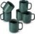 vancasso STARRY Coffee Mugs Set, 16 oz Ceramic Coffee Cups for Americano Hot Tea Iced Coffee Cold Brew Cocoa Milk Stoneware Mugs Set of 6, Dishwasher & Microwave Safe, Green