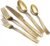 Gold Hammered Silverware Set, 40 Piece Stainless Steel Flatware Set for 8, Food-Grade Tableware Cutlery Set for Home Restaurant, Mirror Polished, Dishwasher Safe