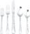 ZWILLING Provence 45-Piece Flatware Set, 18/10 Stainless Steel, Dual Mirror-Satin Finish, Service for 8, 5-piece placesetting plus 5 serving pieces