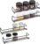 ROFAY Spice Rack Organiser, 4 Pack Wall Mounted Tier Shelf with Adhesive Sticker & Screws for Spices, Herbs, Jars and Other in Cupboard/Kitchen/Cabinets/Pantry