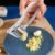 Stainless Steel Garlic Press, Garlic Crusher Kitchen Tool for Crushing Garlic Easy to Use & Clean (Silvery)