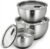 Mixing Bowls with Airtight Lids, Stainless Steel Nesting Bowl Set with Clear Lids & Valve, 3 Essential Sizes (1.5/3/5 QT), Measurement Marks, Non-Slip Silicone Base, Food Prep & Fridge Storage