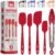 Kaluns Silicone Spatula Set, 4 Rubber Spatulas 600°F Heat Resistant, Nonstick Seamless Design with Stainless Steel Core, Dishwasher Safe, BPA free, Bonus Tongs Included