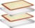 Wildone Baking Sheet with Silicone Mat Set, Stainless Steel Cookie Pan with Baking Mat, Size 16 x 12 x 1 Inch, Set of 4-2 Sheets + 2 Mats
