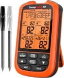 TempPro TempSpike 1000FT Wireless Meat Thermometer Digital with 2 Upgraded Ultra-Thin Probes, Kitchen Food Thermometer Cooking, Turkey, Smoker, BBQ, Grill Temperature Indicator (Previously ThermoPro)