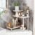 3-Tier Bathroom Counter Organizer, Versatile Corner Vanity Shelf with Rotating Trays, Premium Metal and Wood-Texture Storage Rack for Skincare, Perfume, Kitchen Spice, and Home Decor, White