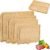 4-PCS Bamboo Cutting Board Set with Innovative Stand – Durable Double Sided Wooden Cutting Board with Juice Groove & Handle for Meal Prep, Meat, Charcuterie Serving, Eco-Friendly Healthy Kitchen Gift