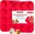 Redfly 2 Pack Silicone Muffin Pans for Baking & Cupcake Pan – 12 Cup Regular Size Silicone Molds, BPA Free Egg Bites Mold