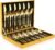 Gold Silverware Set, OGORI 30-Piece Gold Forged Stainless Steel Flatware Set, Service of 6