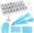 Kootek 32-Piece Piping Bags and Tips Set with 24 Icing Piping Tips, 2 Reusable Pastry Bags 12 Inch, Reusable Piping Icing Bags and Tips, Cake Decorating Kit for Frosting Cookie, Cupcake