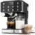 SUNVIVI Espresso Machine with Cold Brew, All-in-one Iced Coffee Maker with Automatic Milk Frother, LED Touchscreen, 51OZ Water Tank, Pressure Coffee Machine for Latte, Cappucinno, Self-clean, Black