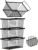 Enhanced Leak-Proof Bottom – Freezer Organizer Bins ，4 Pack Stackable Deep Freezer Organizer Bins for 7 Cu.FT Small Chest Freezer，organization and storage，pantry organizers(4 Pack-black)