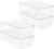Vtopmart 4pcs Clear Organizers and Storage Bins with Lids, Stackable Plastic Storage Containers with Handles for Fridge, Freezer, Pantry, Cabinet, Kitchen Organization