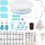 193 Pcs Cake Decorating Kit with Cake Turntable,Leveler,24 Numbered Icing Tips,2 Spatulas,2 Couplers,3 Scrapers,50 Pastry Bags,50 Paper Cupcake Liners,50 Cake Flags & More Baking Tools, (Blue)