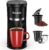Small Single Serve Coffee Maker, Fast Brew for K-Cup & Ground Coffee, 6-12 Oz Brew Sizes, One-Button Single Cup Coffee Maker, Coffee Machine with Descaling Reminder