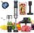 Ganiza Immersion Blender Handheld, 6 in 1 Hand Blender Stainless Steel Blade, 15 Speed Stick Blenders Electric, 800ml Mixing Beaker, 600ml Chopper, Whisk, Frother, Potato Masher