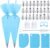 34Pcs Piping Bags and Tips Set Cake Decorating Kit Reusable Pipin Bags Piping Tips with Scrapers 12Inch Icing Bag Non-slip Cake Decorating Thickened Pastry Bag for Baking Cookie Icing Cupcake