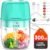 Rechargeable Portable and Cordless Mini Food Processor 300ML with Stainless Steel Blade, Electric Garlic Chopper Vegetable Chopper Blender for Nuts Chili Onion Minced Meat and Spices BPA-Free(Green)